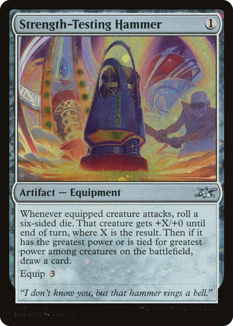 Strength-Testing Hammer (Galaxy Foil) (UNF-479) [Unfinity] Foil