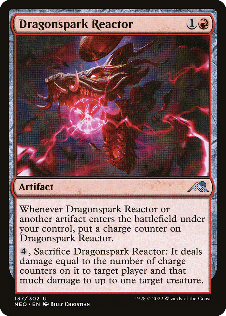 Dragonspark Reactor (NEO-137) [Kamigawa: Neon Dynasty] Foil