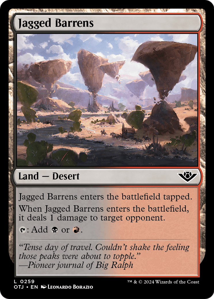 Jagged Barrens (OTJ-259) [Outlaws of Thunder Junction] Foil