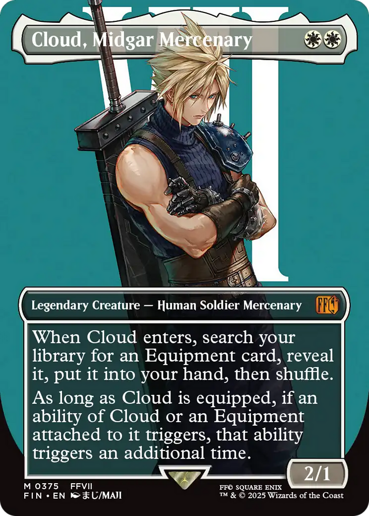 Cloud, Midgar Mercenary (Borderless) (FIN-375) [FINAL FANTASY] (Borderless) Foil