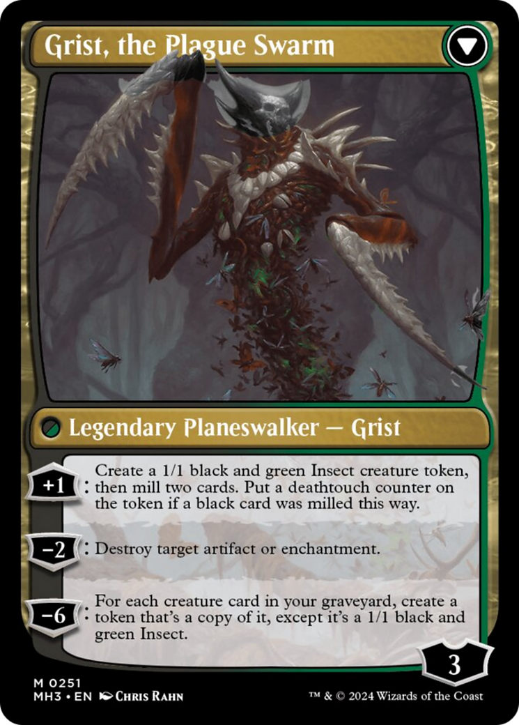 Grist, Voracious Larva // Grist, the Plague Swarm (MH3-251) [Modern Horizons 3] Foil