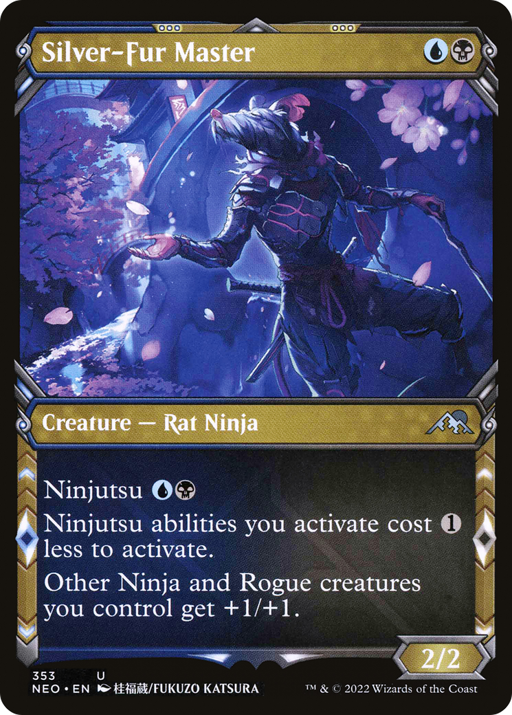 Silver-Fur Master (Showcase) (NEO-353) [Kamigawa: Neon Dynasty] Foil