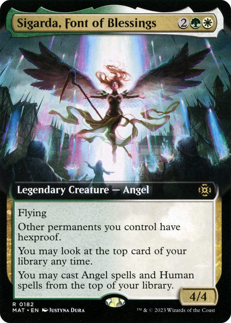 Sigarda, Font of Blessings (MAT-182) [March of the Machine: The Aftermath]: (Extended Art) Foil