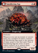 Smoldering Egg // Ashmouth Dragon (MID-358) [Innistrad: Midnight Hunt]: (Extended Art, Double Faced Transform) Foil