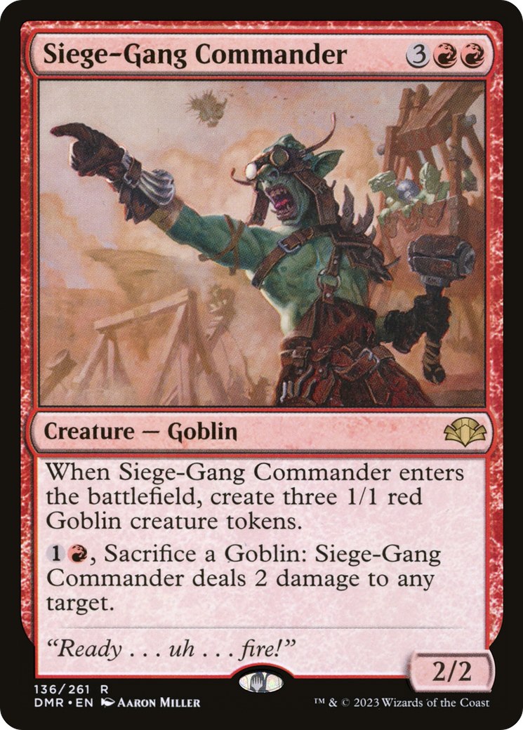Siege-Gang Commander (DMR-136) [Dominaria Remastered]