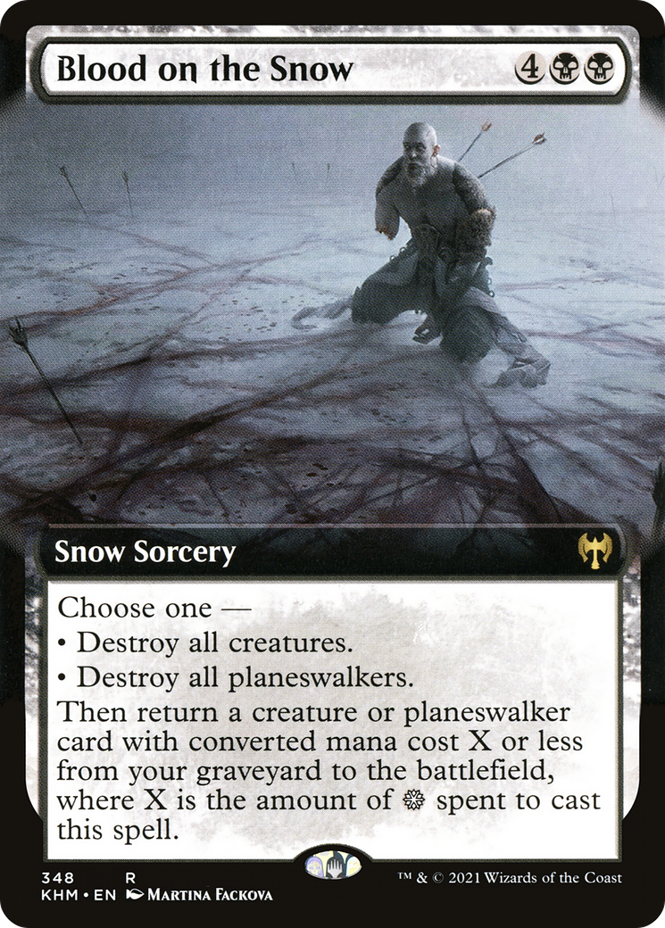 Blood on the Snow (KHM-348) [Kaldheim]: (Extended Art, snow)