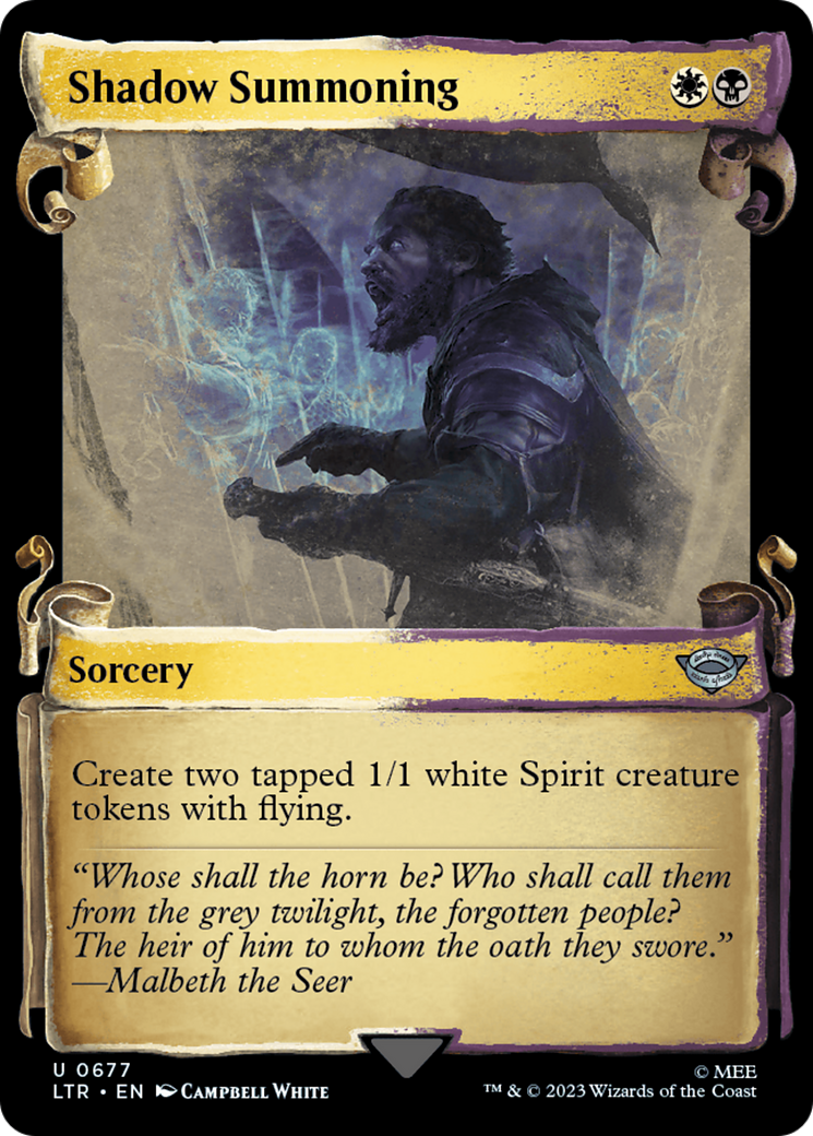 Shadow Summoning (Showcase Scrolls) (LTR-677) [The Lord of the Rings: Tales of Middle-earth]