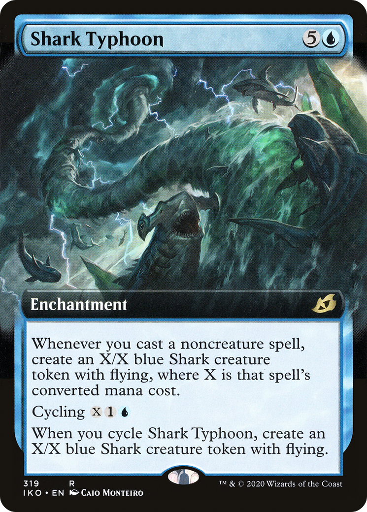Shark Typhoon (IKO-319) [Ikoria: Lair of Behemoths]: (Extended Art) Foil