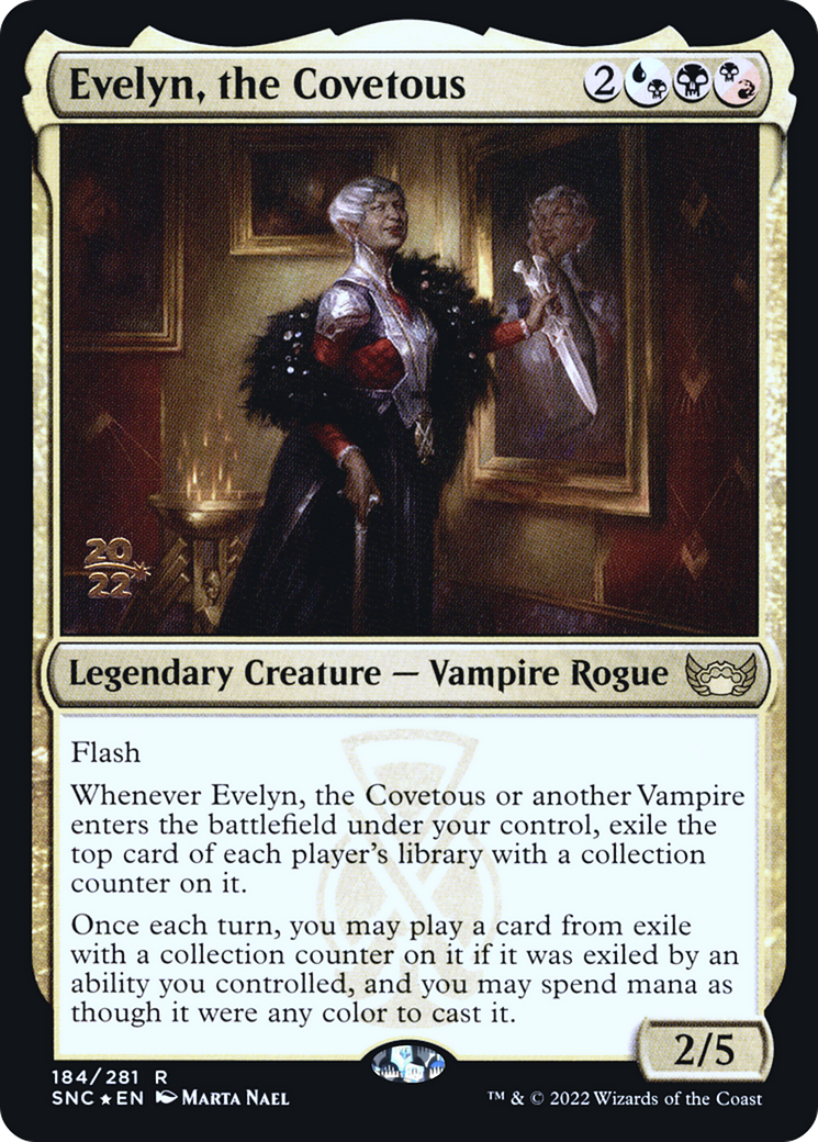 Evelyn, the Covetous (PRE-184) [Streets of New Capenna Promos] Foil