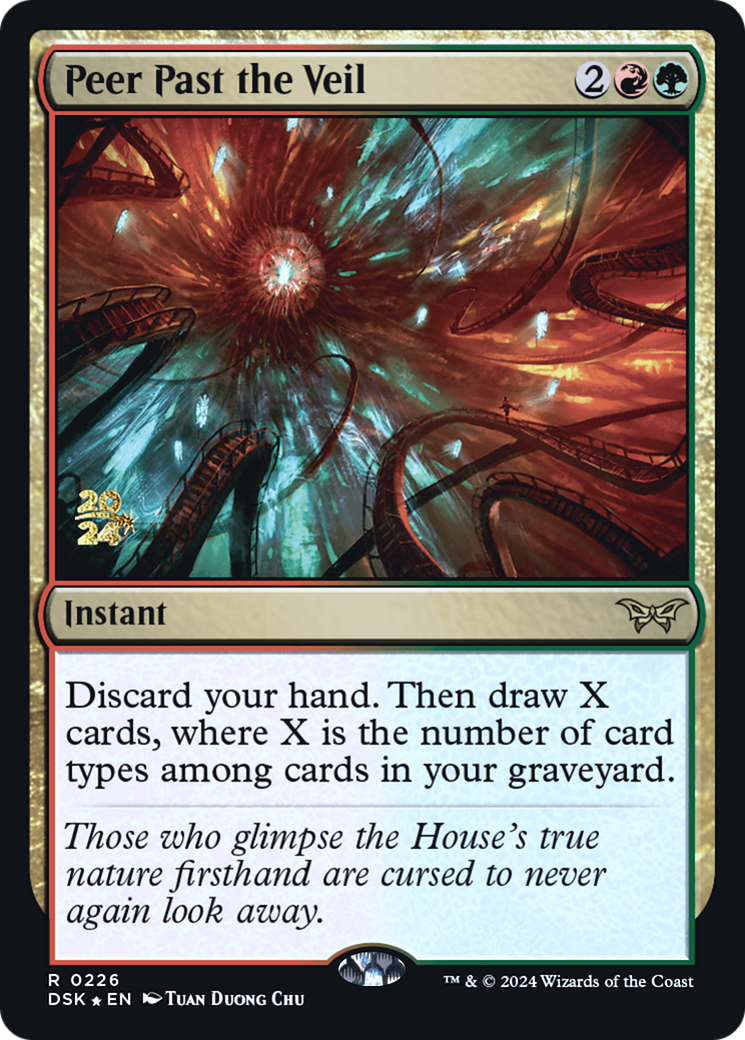 Peer Past the Veil (PRE-226S) [Duskmourn: House of Horror Promos] Foil