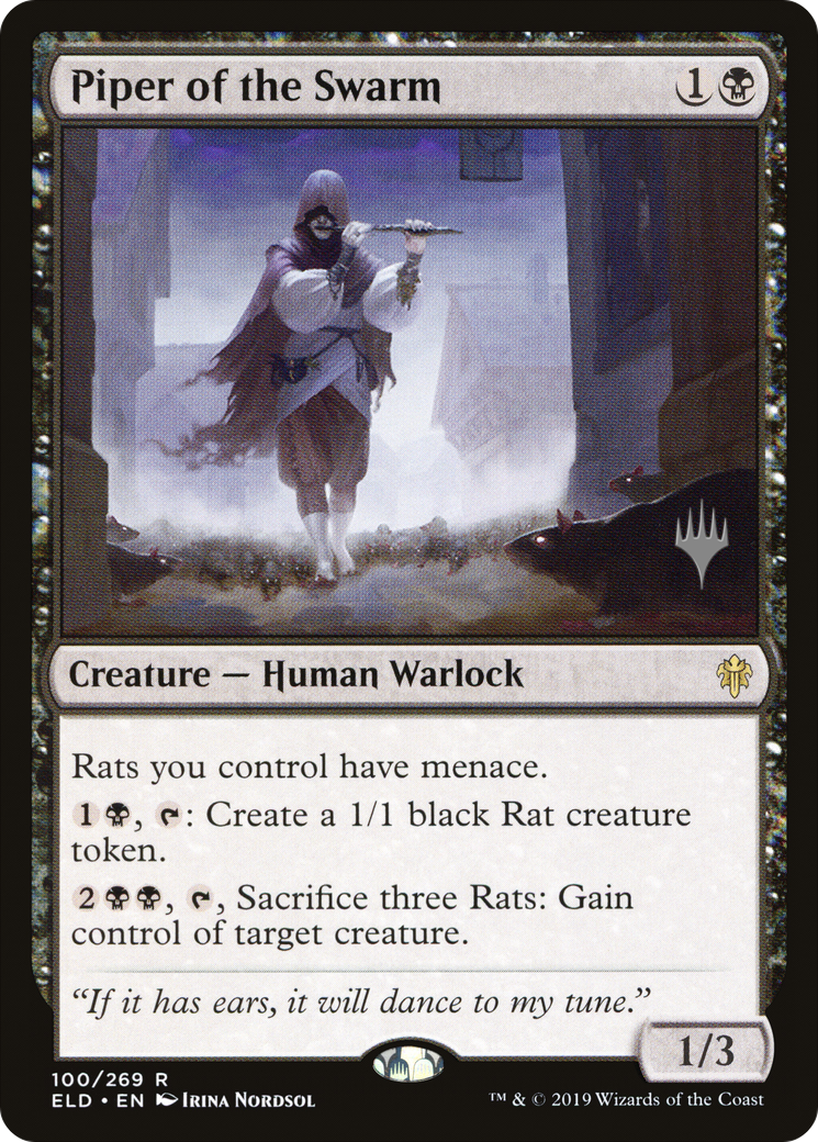Piper of the Swarm (PPELD-100P) [Promo Pack: Throne of Eldraine Promos]