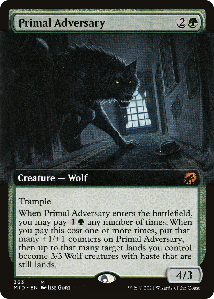 Primal Adversary (Extended Art) (MID-363) [Innistrad: Midnight Hunt]