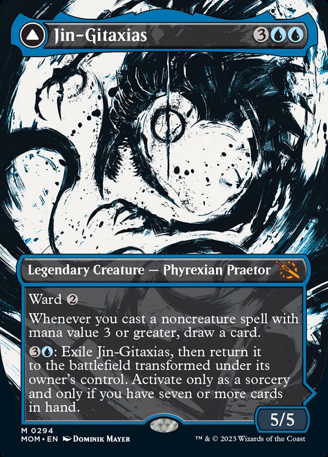 Jin-Gitaxias // The Great Synthesis (MOM-294) [March of the Machine]: (Showcase) (Borderless) Foil