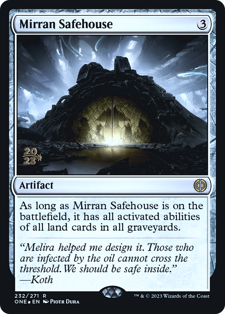 Mirran Safehouse (PRE-232) [Phyrexia: All Will Be One Promos] Foil