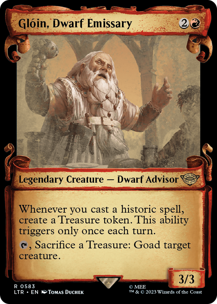 Gloin, Dwarf Emissary (Showcase Scrolls) (LTR-583) [The Lord of the Rings: Tales of Middle-earth]
