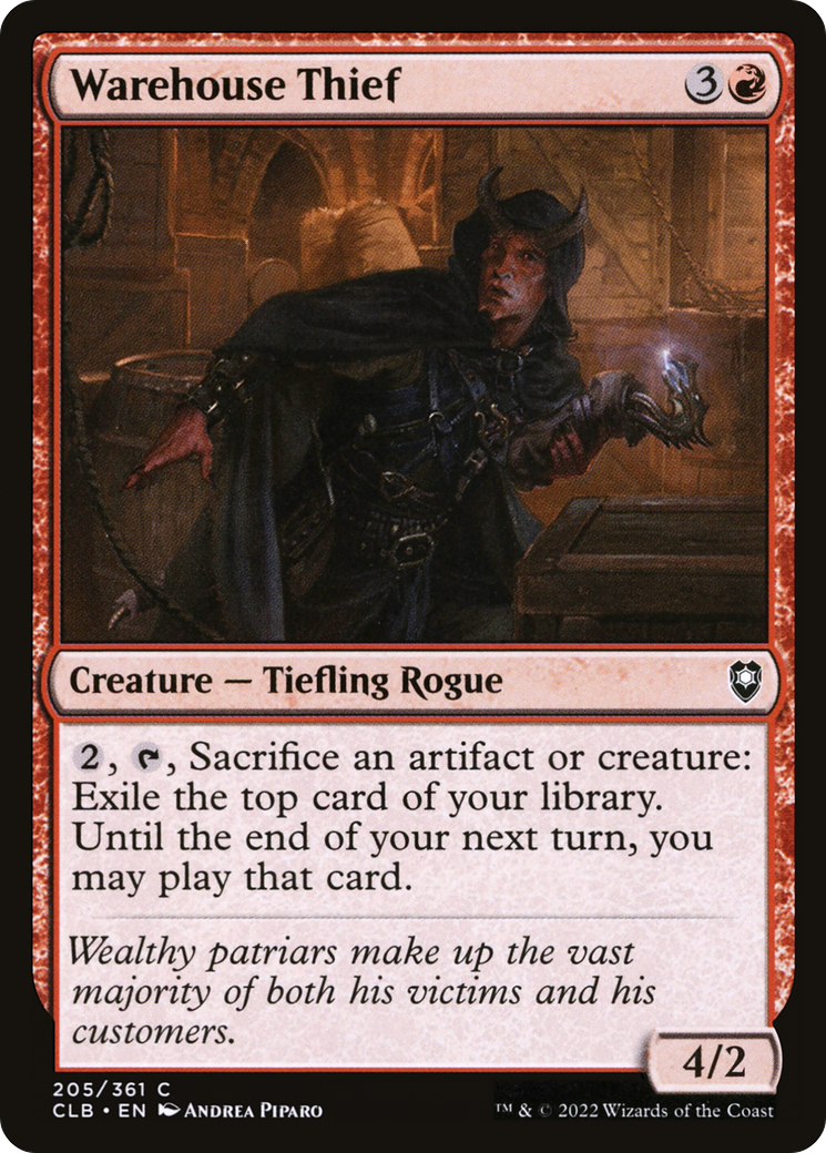 Warehouse Thief (CLB-205) [Commander Legends: Battle for Baldur's Gate]