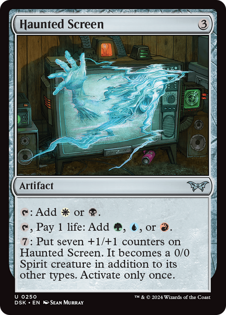 Haunted Screen (DSK-250) [Duskmourn: House of Horror] Foil