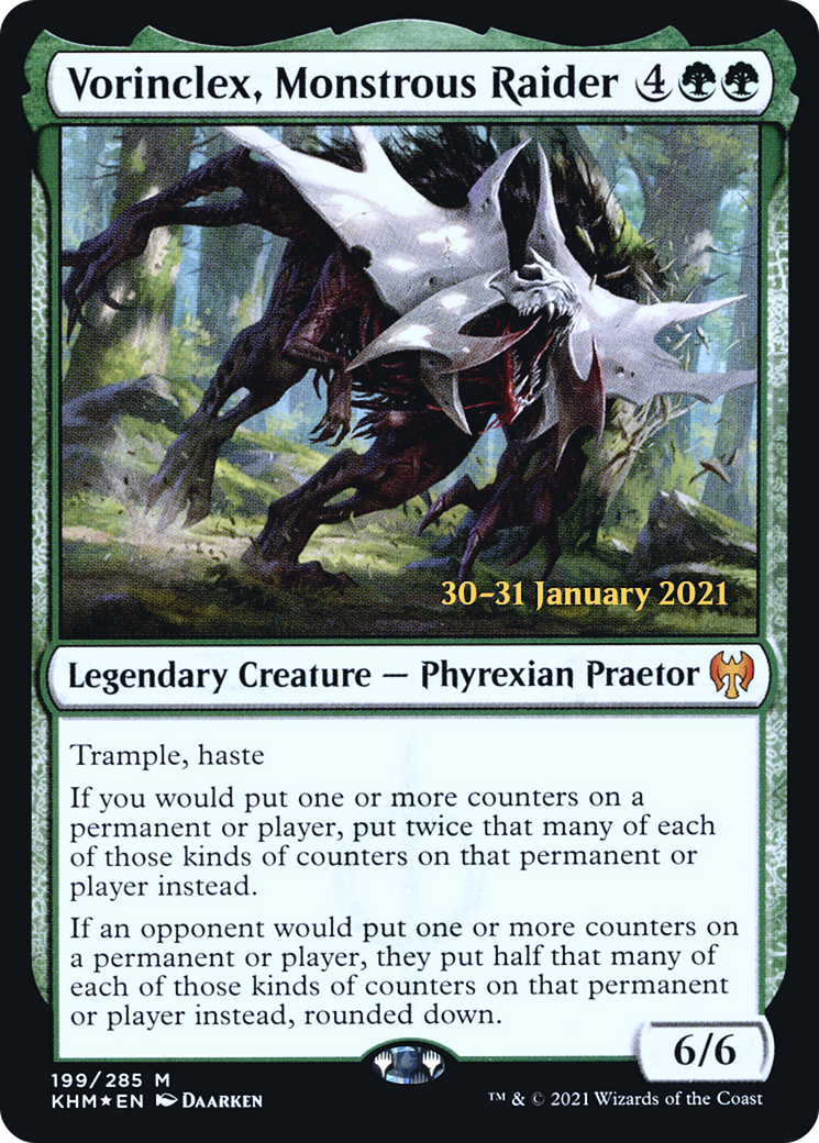 Vorinclex, Monstrous Raider (PRE-199S) [Kaldheim Promos] Foil