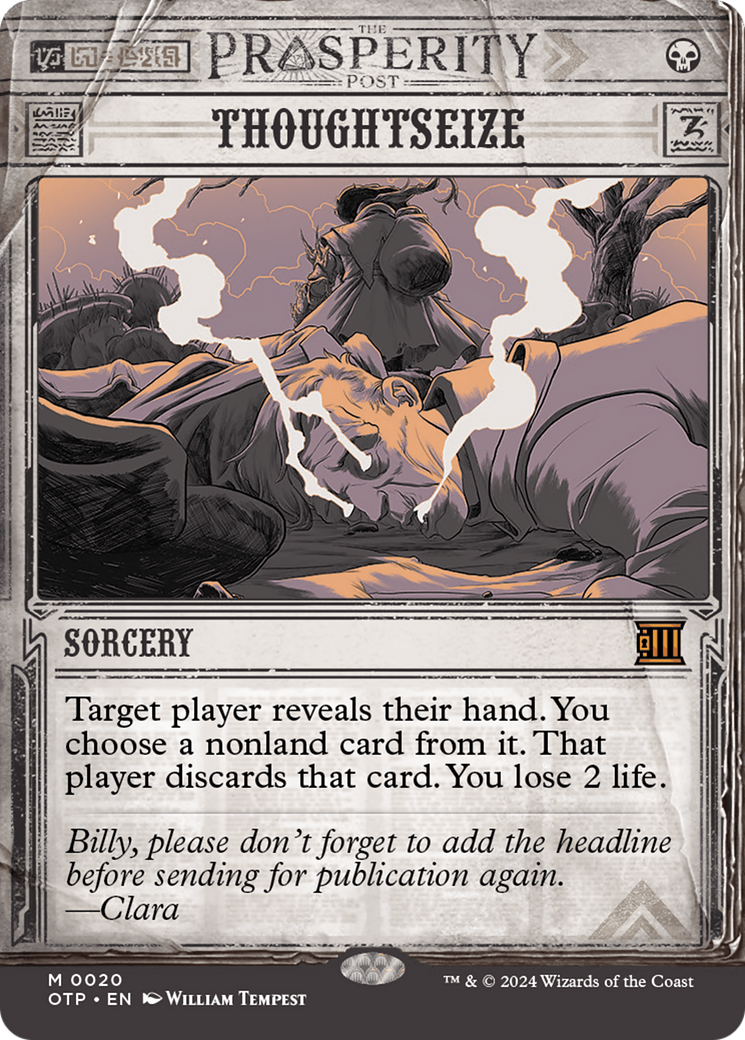 Thoughtseize (OTP-020) [Breaking News]: (Showcase) (Borderless) Foil