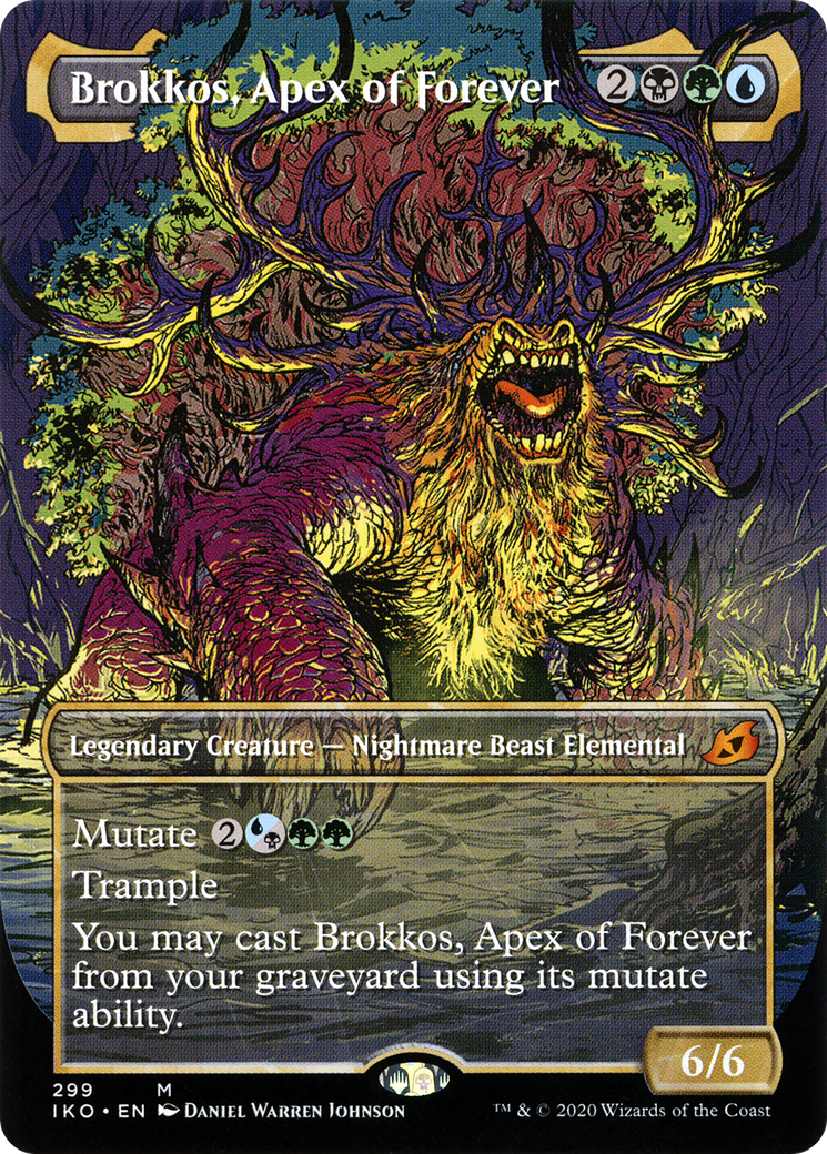 Brokkos, Apex of Forever (Showcase) (IKO-299) (Borderless) [Ikoria: Lair of Behemoths]