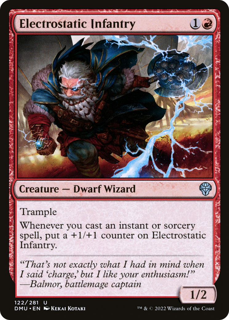 Electrostatic Infantry (DMU-122) [Dominaria United] Foil