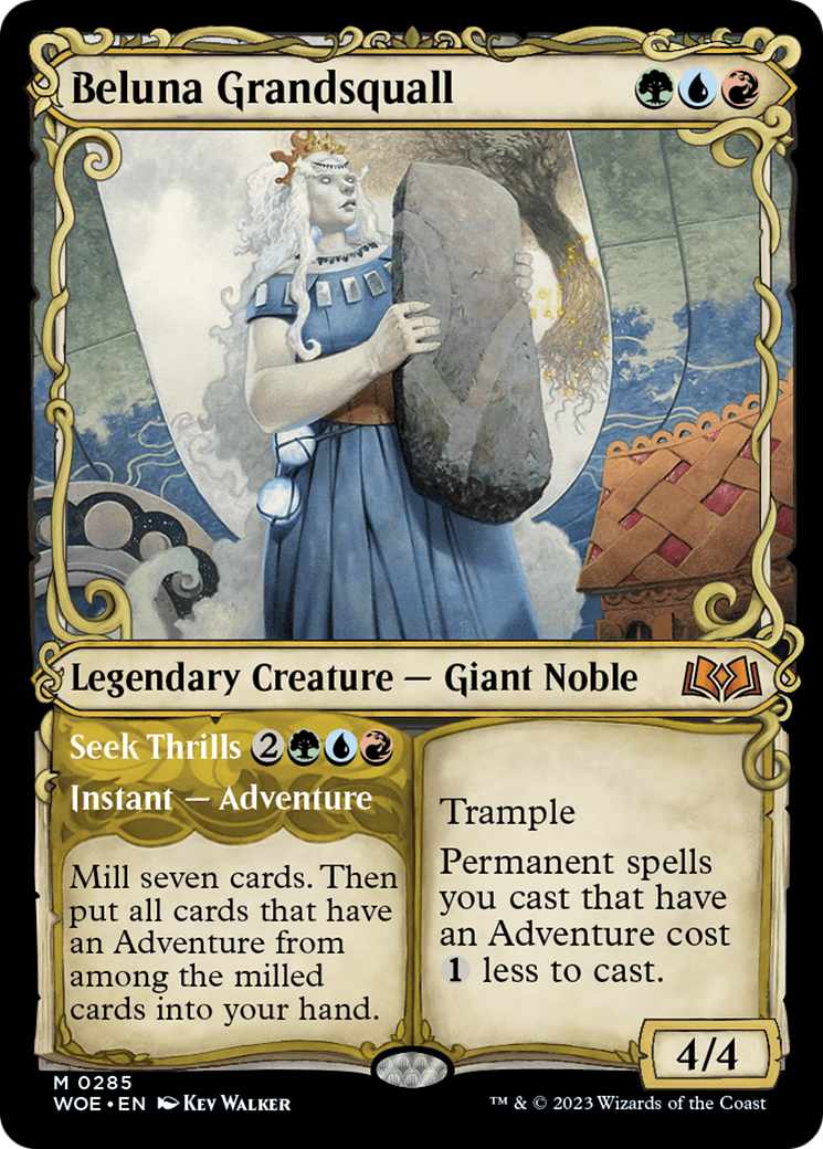Beluna Grandsquall // Seek Thrills (WOE-285) [Wilds of Eldraine]: (Showcase) Foil