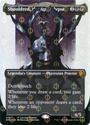 Sheoldred, the Apocalypse (ONE-436) [Dominaria United] (Borderless) Foil