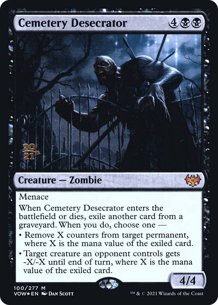 Cemetery Desecrator (PRE-100S) [Innistrad: Crimson Vow Promos] Foil
