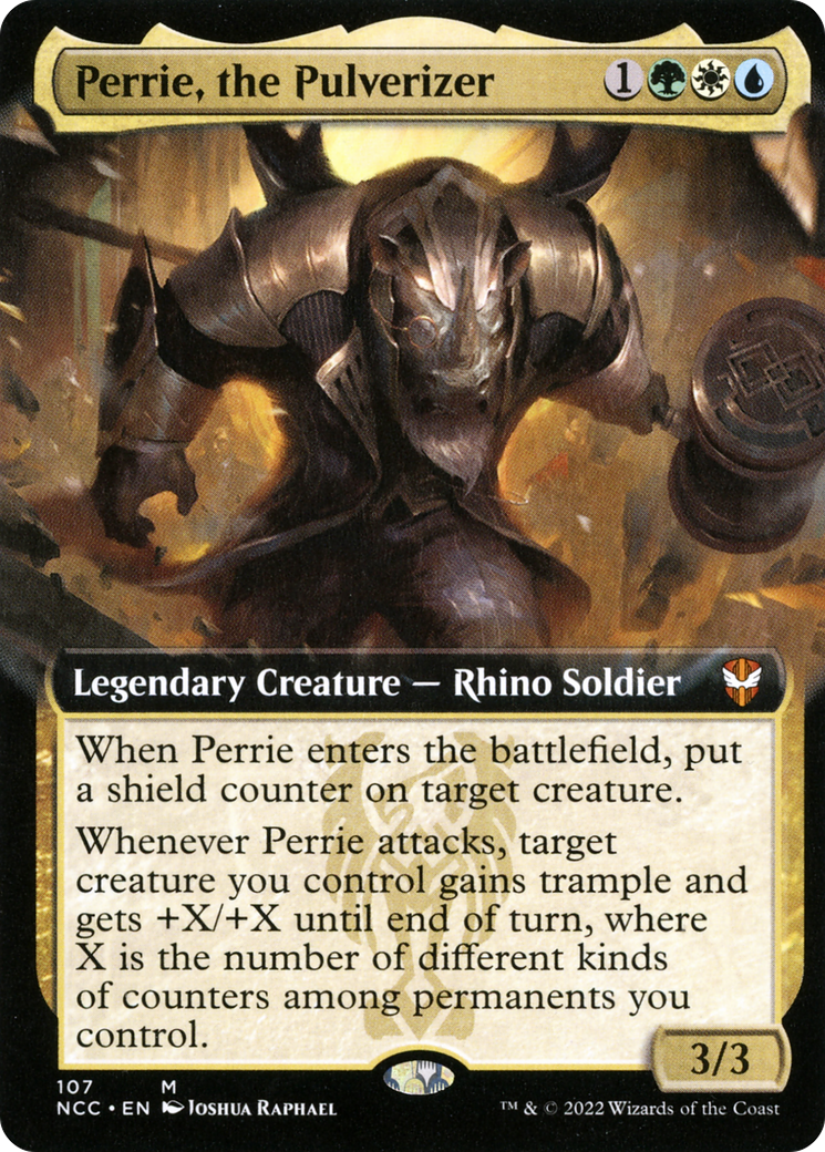 Perrie, the Pulverizer (NCC-107) [New Capenna Commander]: (Extended Art) Foil