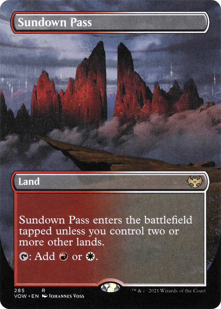 Sundown Pass (Borderless) (VOW-285) (Borderless) [Innistrad: Crimson Vow]