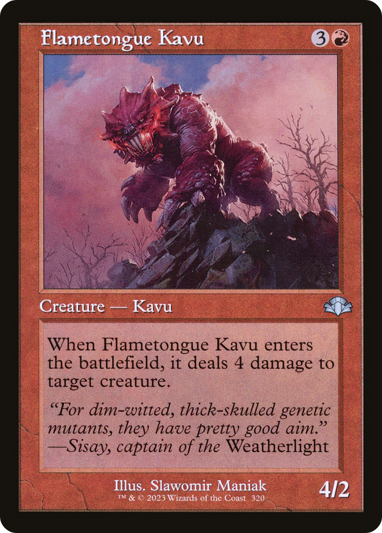 Flametongue Kavu (DMR-320) [Dominaria Remastered] Foil