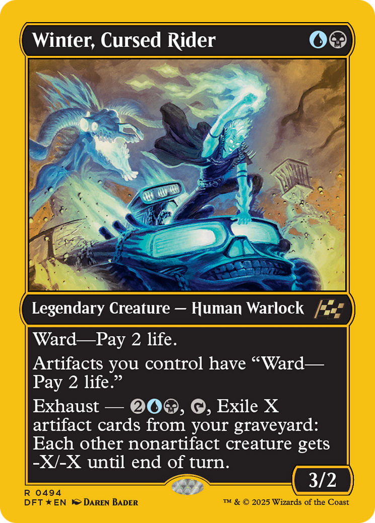 Winter, Cursed Rider (DFT-494) [Aetherdrift] Foil