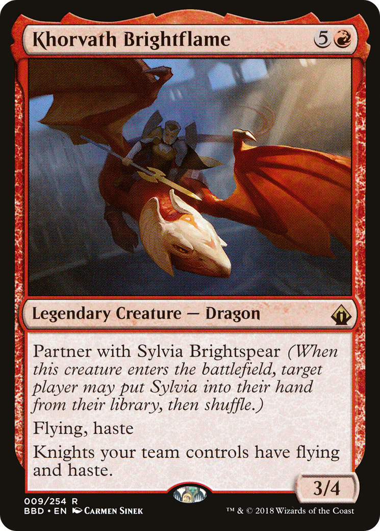 Khorvath Brightflame (BBD-009) [Battlebond] Foil
