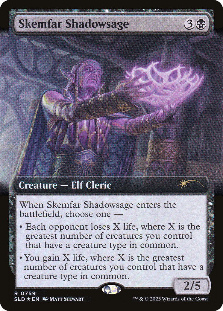 Skemfar Shadowsage (SLD-759) [Secret Lair Drop]: (Extended Art) Foil