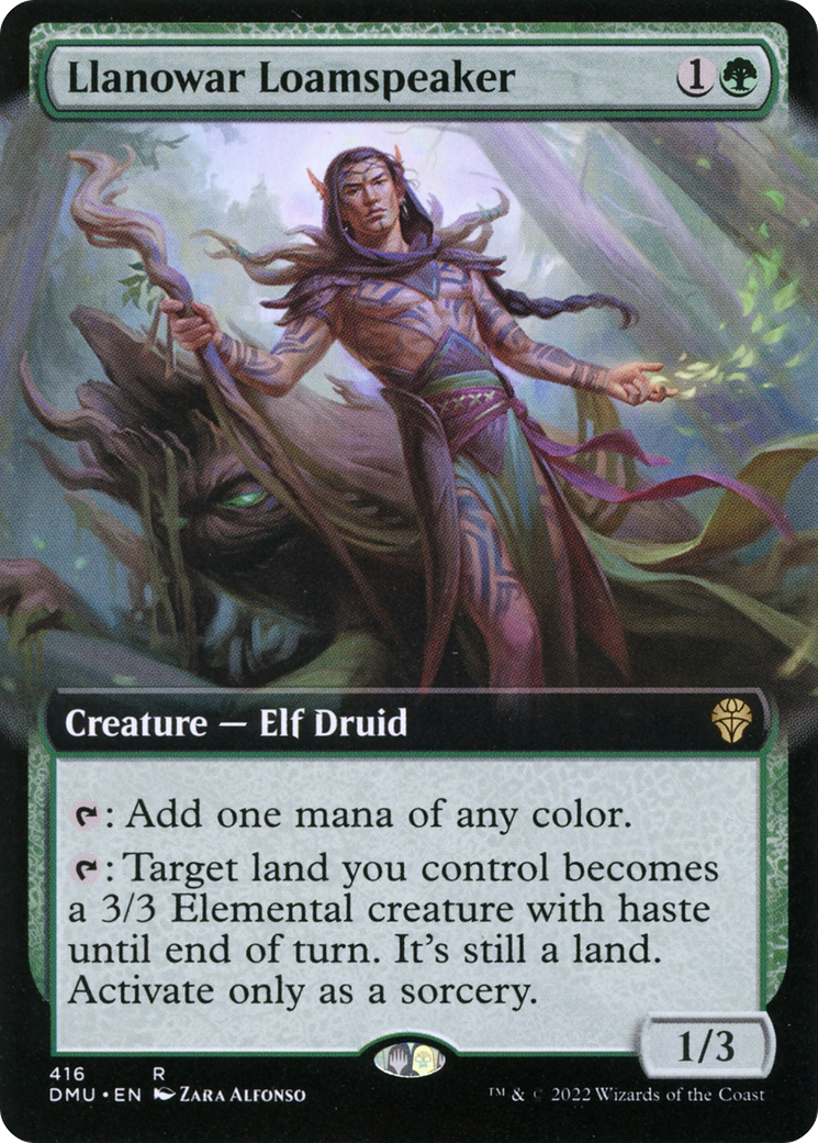 Llanowar Loamspeaker (Extended Art) (DMU-416) [Dominaria United]