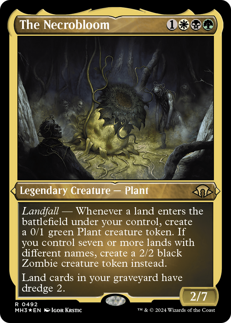The Necrobloom (MH3-492) [Modern Horizons 3] Etched Foil