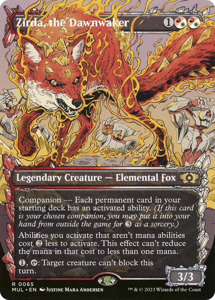 Zirda, the Dawnwaker (MUL-065) [Multiverse Legends]: (Showcase) (Borderless) Foil