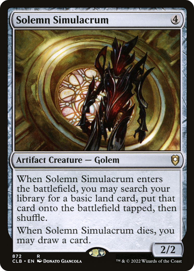 Solemn Simulacrum (CLB-872) [Commander Legends: Battle for Baldur's Gate]