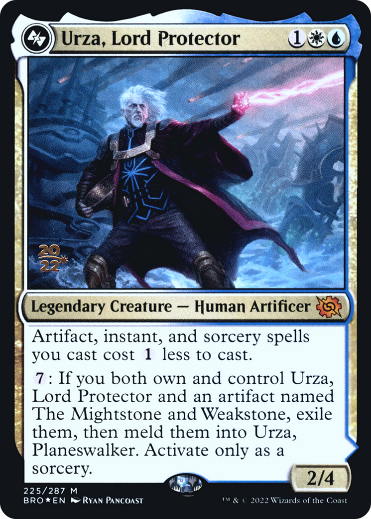 Urza, Lord Protector (PRE-225) [The Brothers' War Promos] Foil