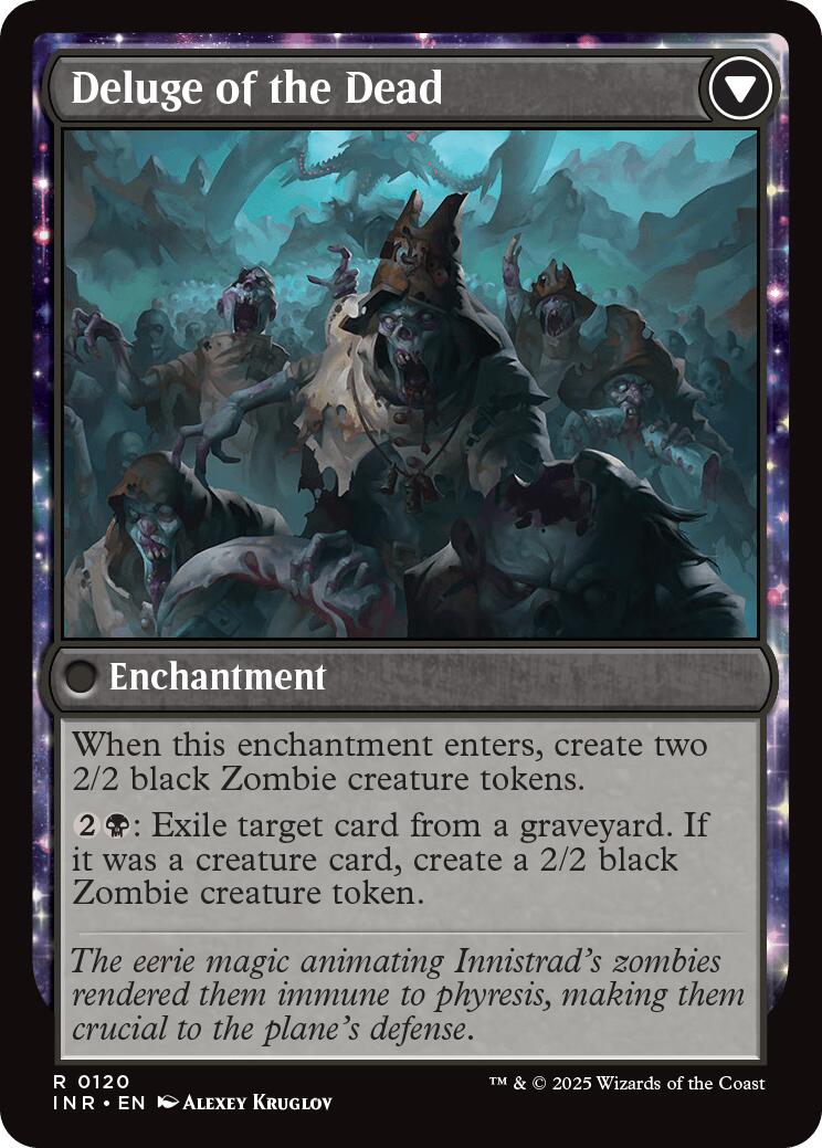 Invasion of Innistrad // Deluge of the Dead (INR-120) [Innistrad Remastered]: (enchantment) Foil