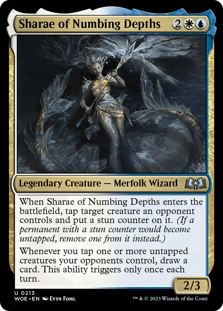 Sharae of Numbing Depths (WOE-213) [Wilds of Eldraine] Foil