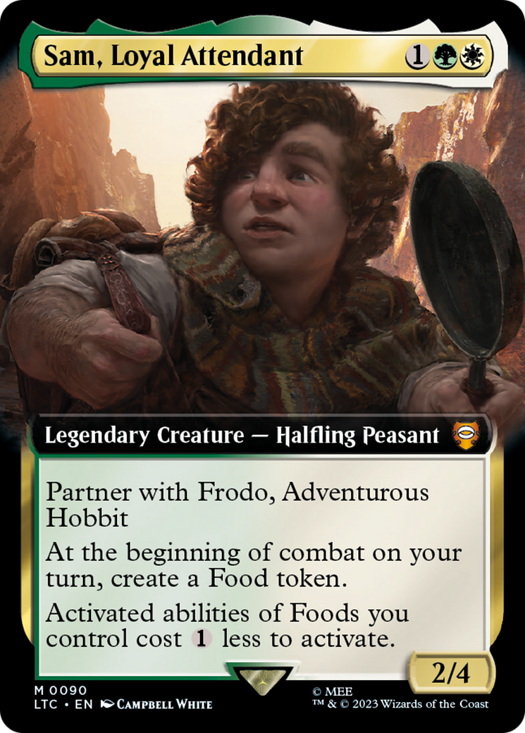 Sam, Loyal Attendant (Extended Art) (LTC-090) [Tales of Middle-earth Commander]: (Extended Art)