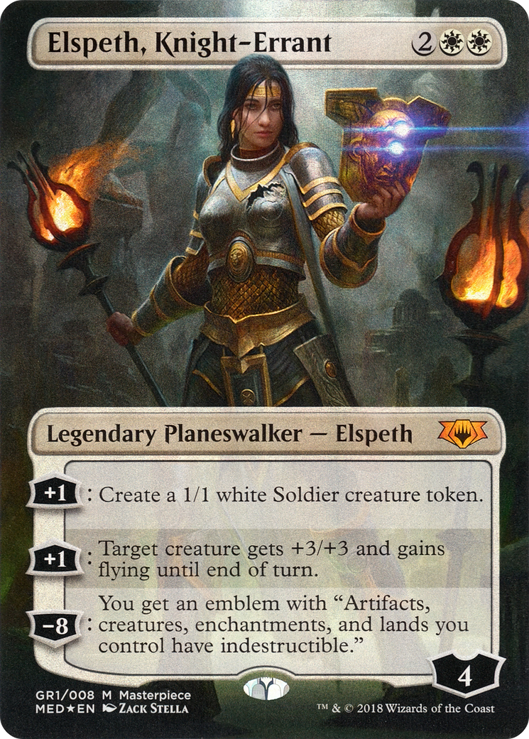 Elspeth, Knight-Errant (MED-GR1) (Borderless) [Mythic Edition] Foil