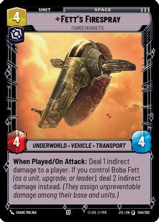 Fett's Firespray - Feared Silhouette (240/262) [Jump to Lightspeed]