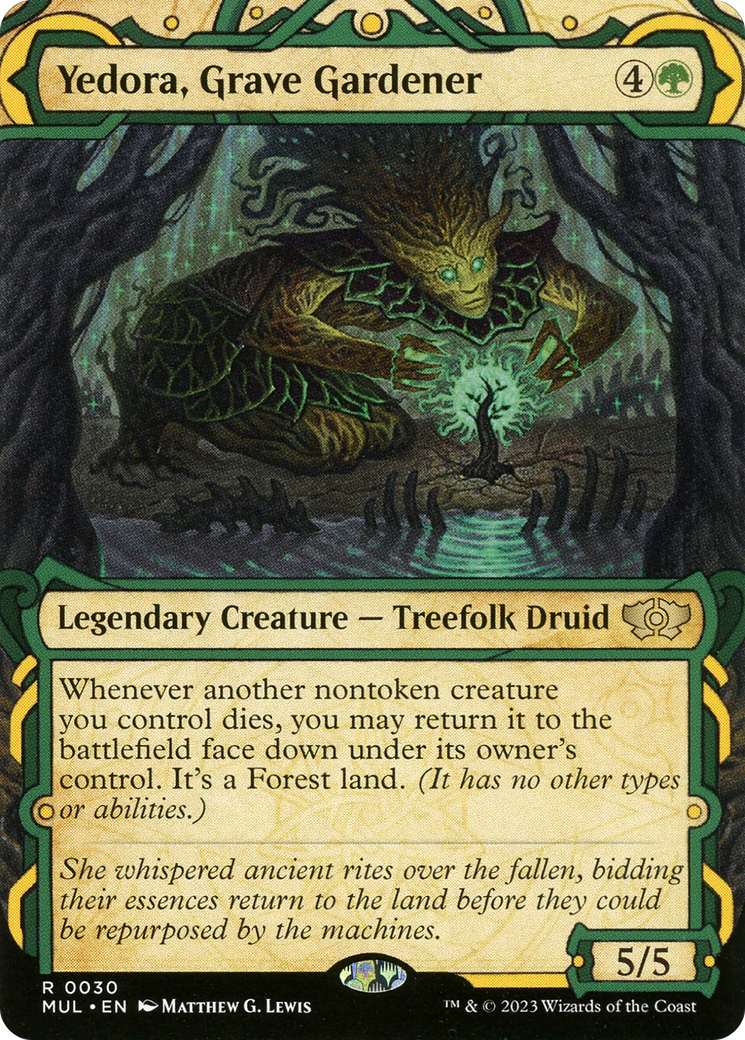 Yedora, Grave Gardener (MUL-030) [Multiverse Legends]: (Showcase) (Borderless) Foil