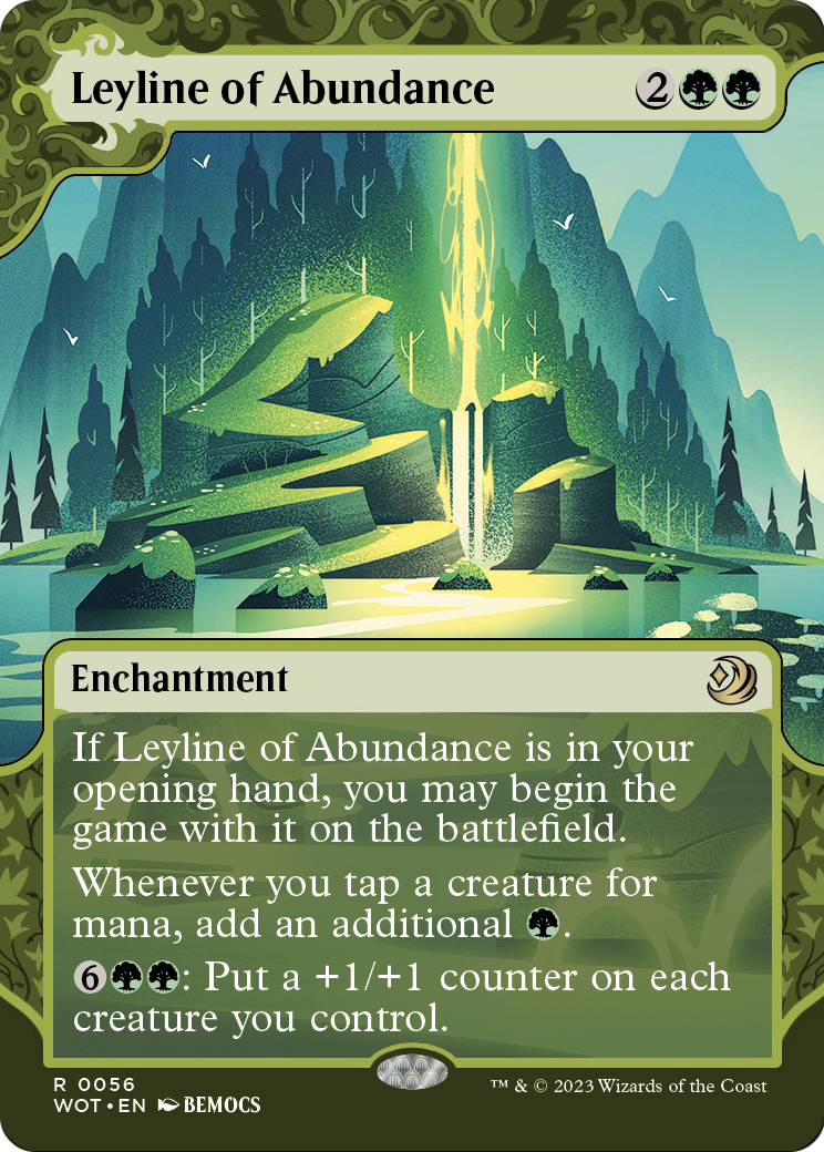 Leyline of Abundance (WOT-056) (Showcase) (Borderless) [Wilds of Eldraine: Enchanting Tales]