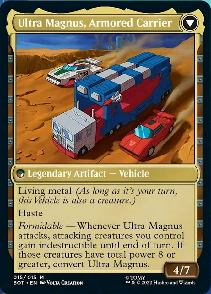 Ultra Magnus, Tactician // Ultra Magnus, Armored Carrier (BOT-015) [Transformers]: (convertdfc) Foil