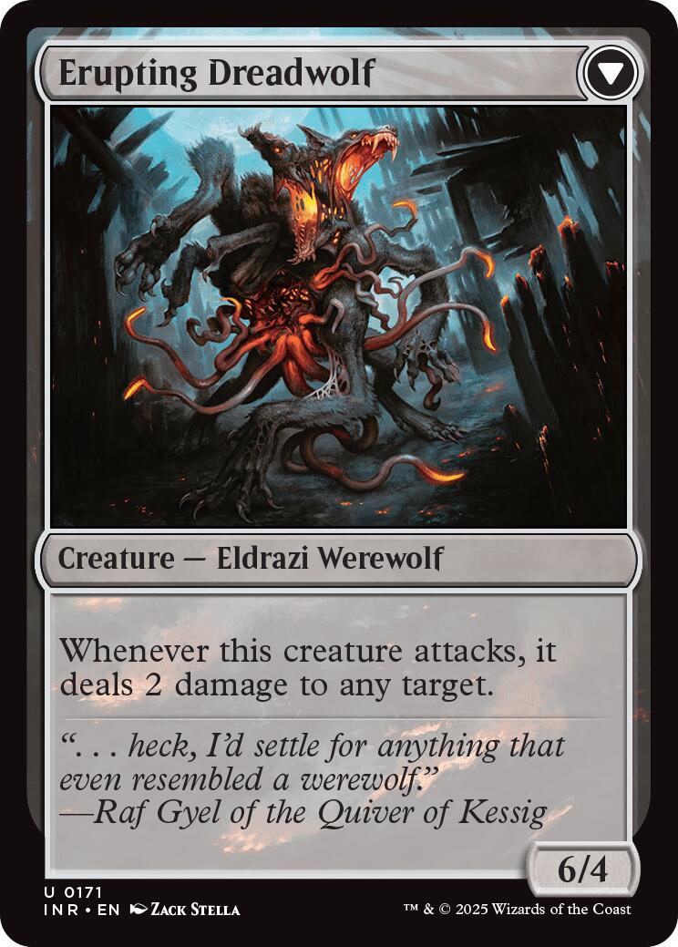 Smoldering Werewolf // Erupting Dreadwolf (INR-171) [Innistrad Remastered]