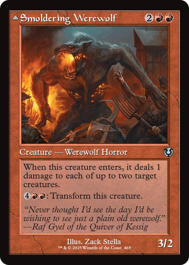 Smoldering Werewolf // Erupting Dreadwolf (INR-465) [Innistrad Remastered]
