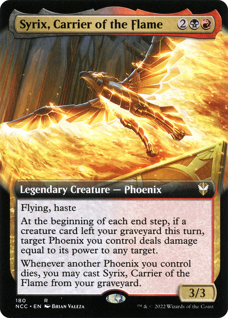 Syrix, Carrier of the Flame (NCC-180) [New Capenna Commander]: (Extended Art)